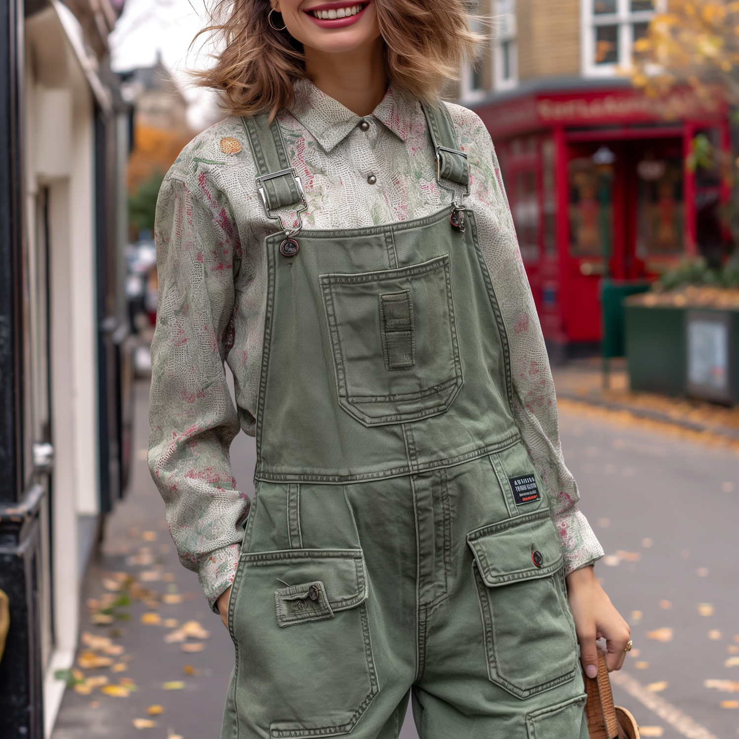 Stylish Woman Enjoying Autumn in the City