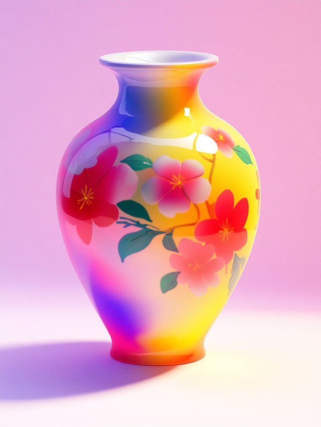 Vibrant Floral Vase