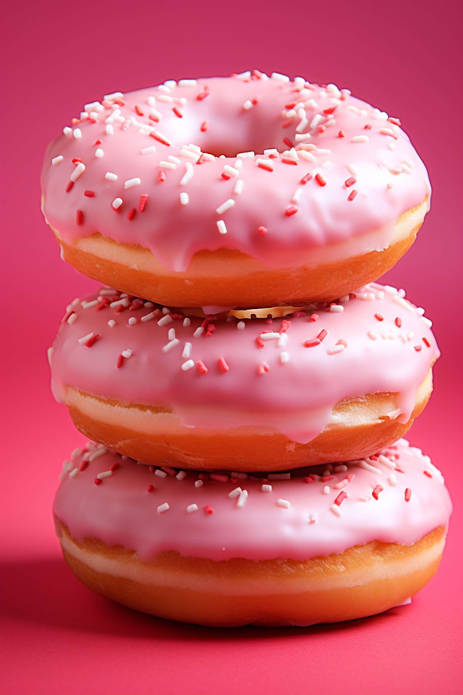 Pink Frosted Doughnut Stack