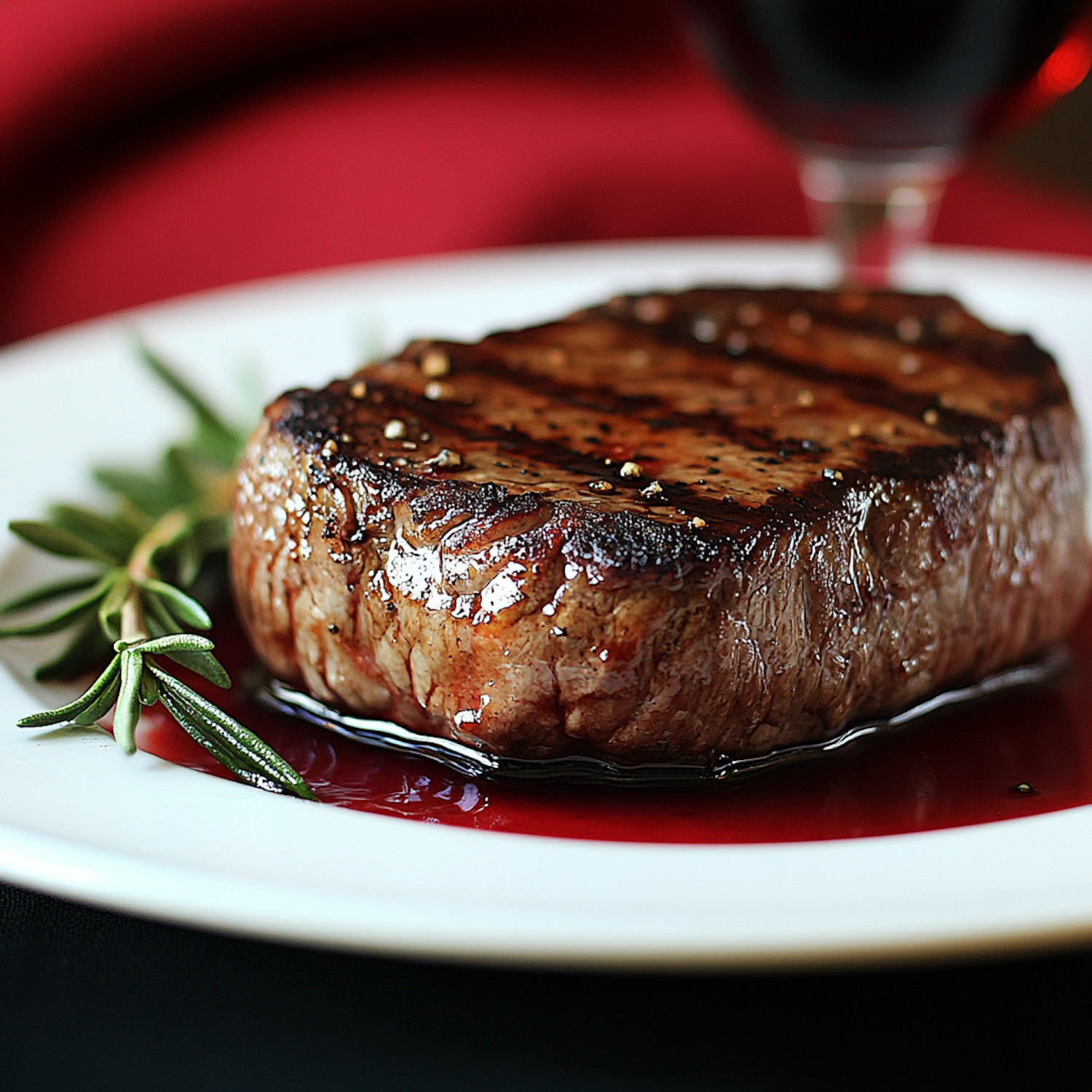 Gourmet Grilled Steak with Wine