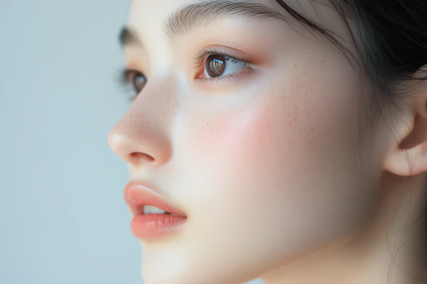 Freckled Woman Portrait