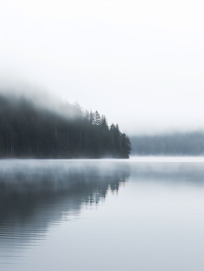 Misty Lake Serenity