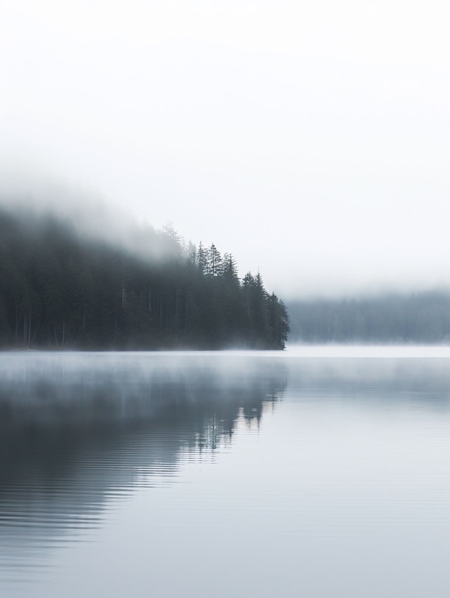 Misty Lake Serenity