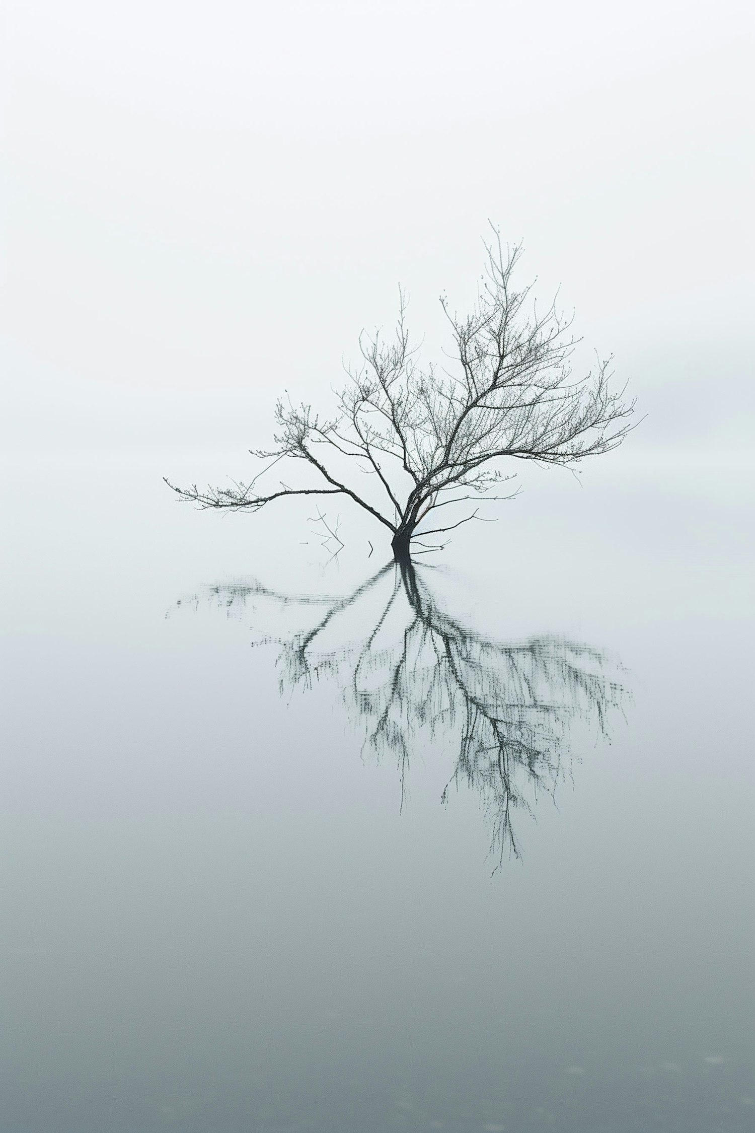 Solitary Tree in Mist