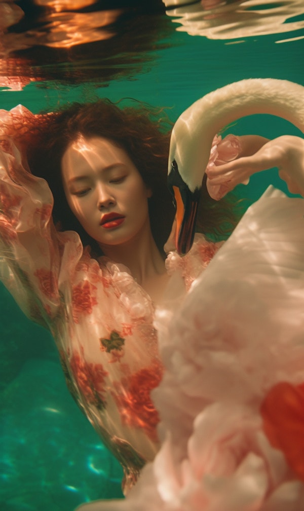 Underwater Serenity with Swan