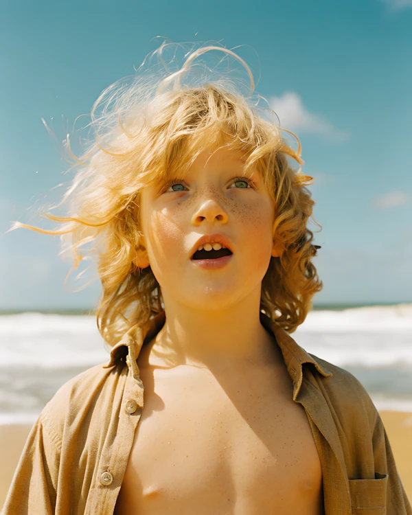 Child on Sunny Beach