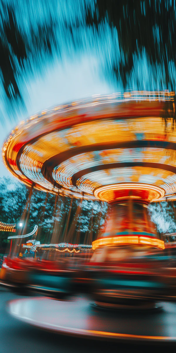 Vibrant Spinning Carousel
