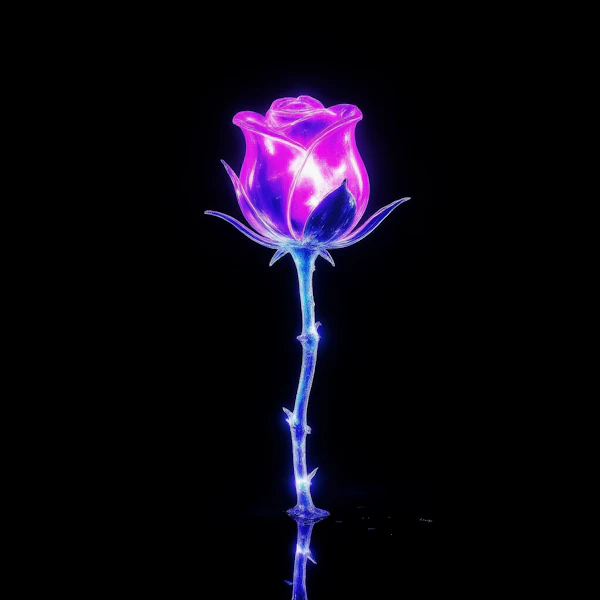 Luminous Purple Rose