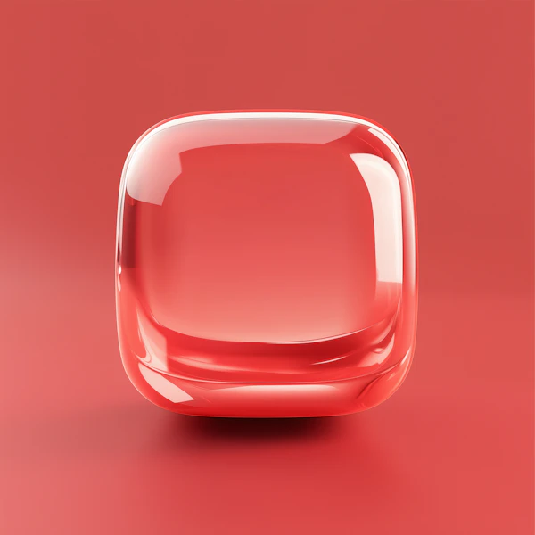Glossy Red Cube