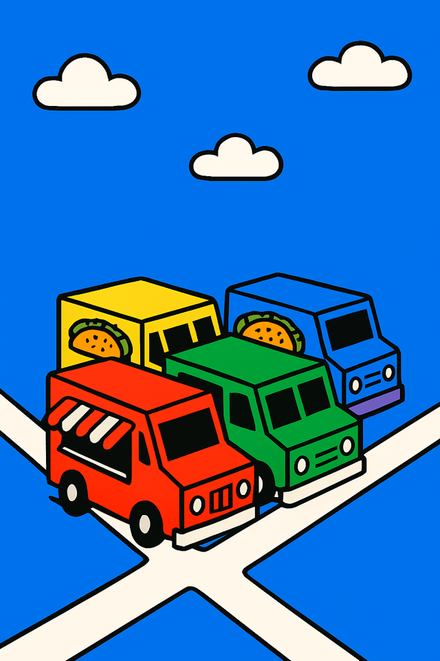 Food Trucks Illustration