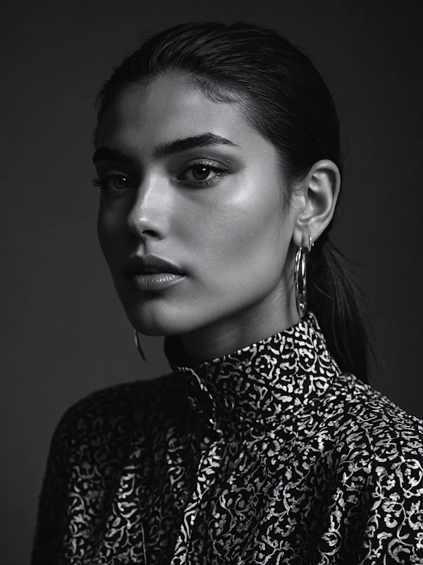 Black and White Portrait of a Woman