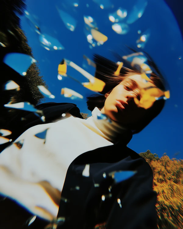 Surreal Portrait with Glass