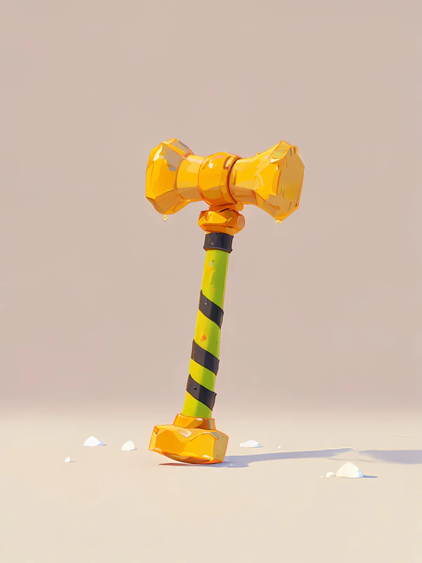 Cartoonish Hammer Art