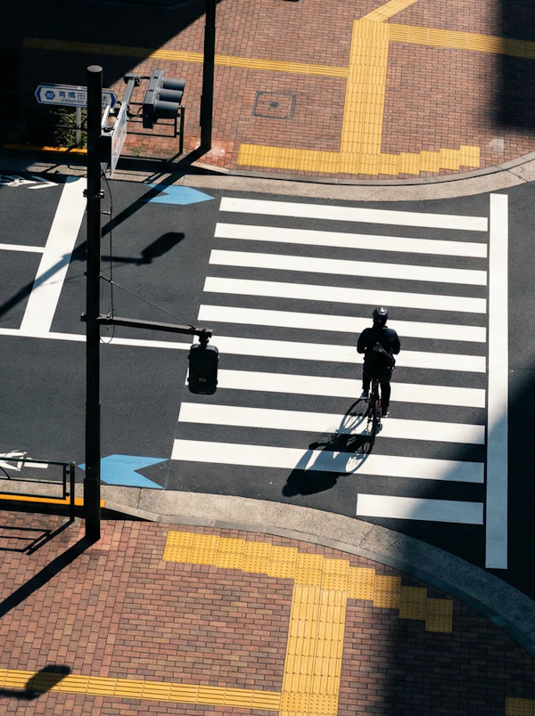 Cyclist on Crosswalk