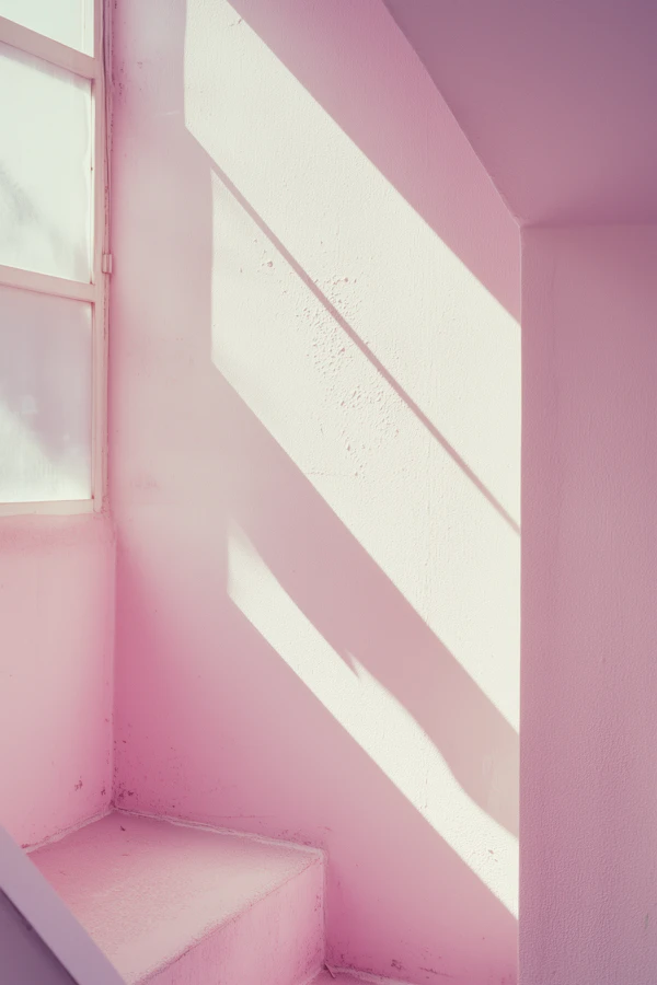 Pastel Pink Wall Shadows