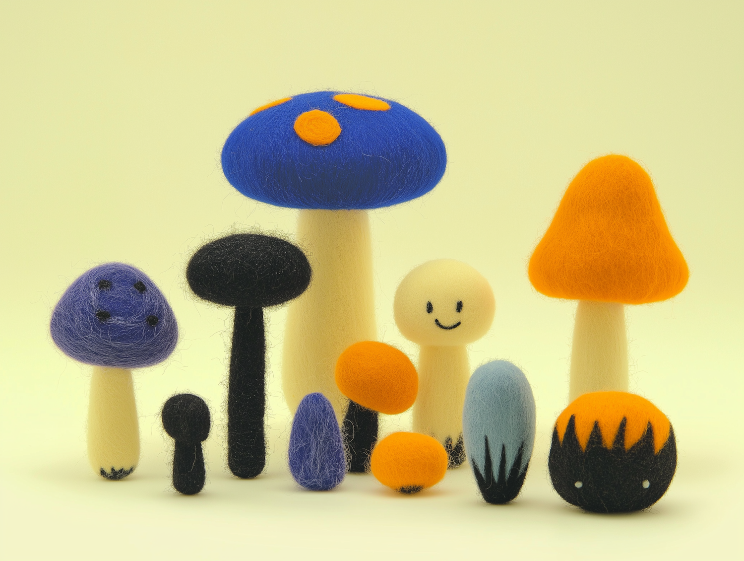 Felted Wool Mushrooms