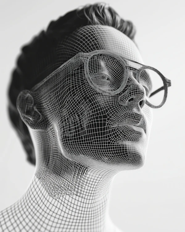 3D Wireframe Head