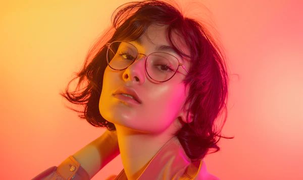 Contemplative Woman in Warm Hues