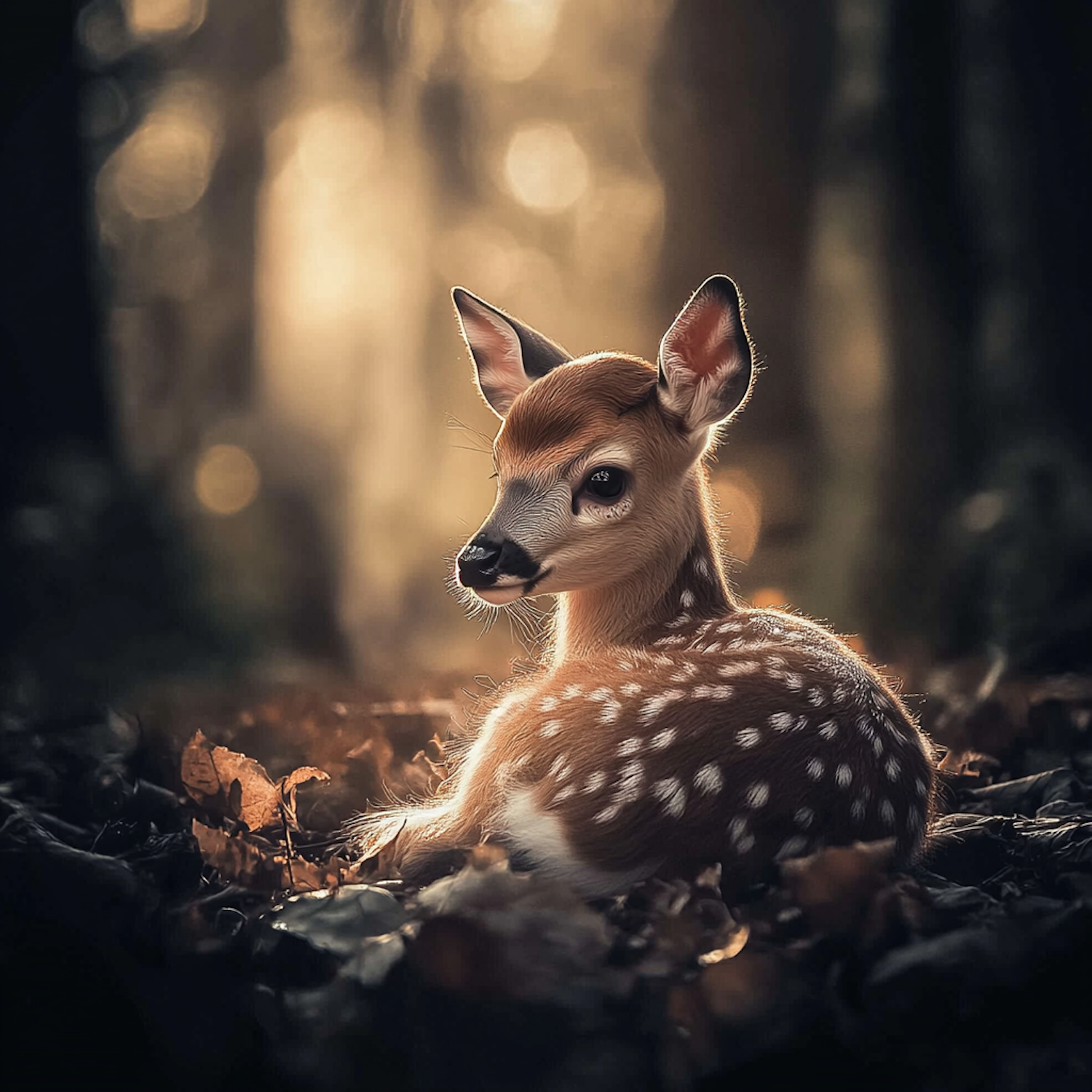 Fawn in Forest