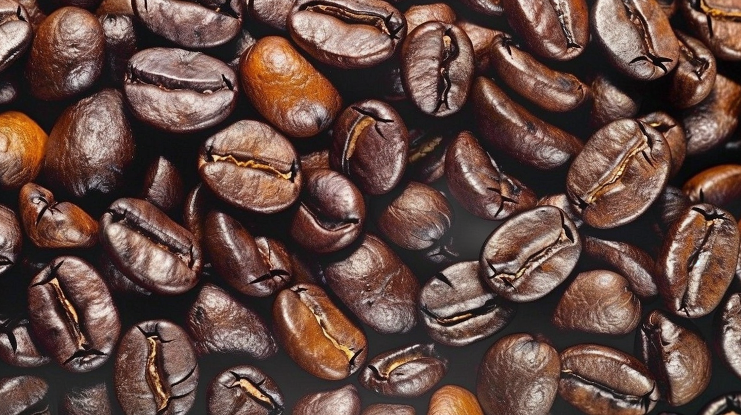 Close-up of Roasted Coffee Beans