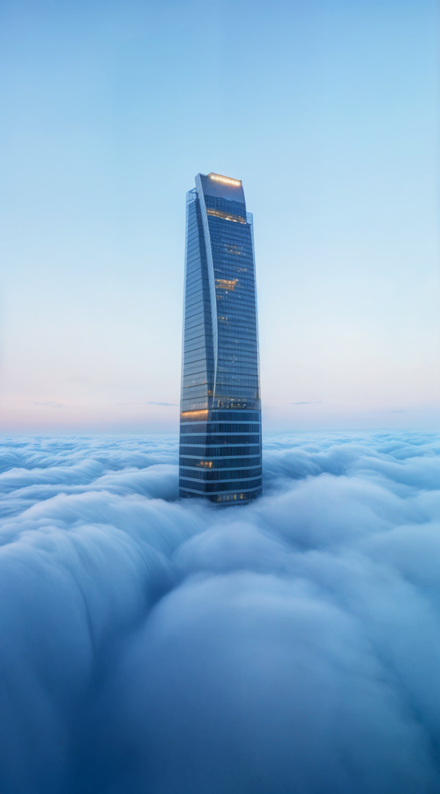 Skyscraper in the Clouds