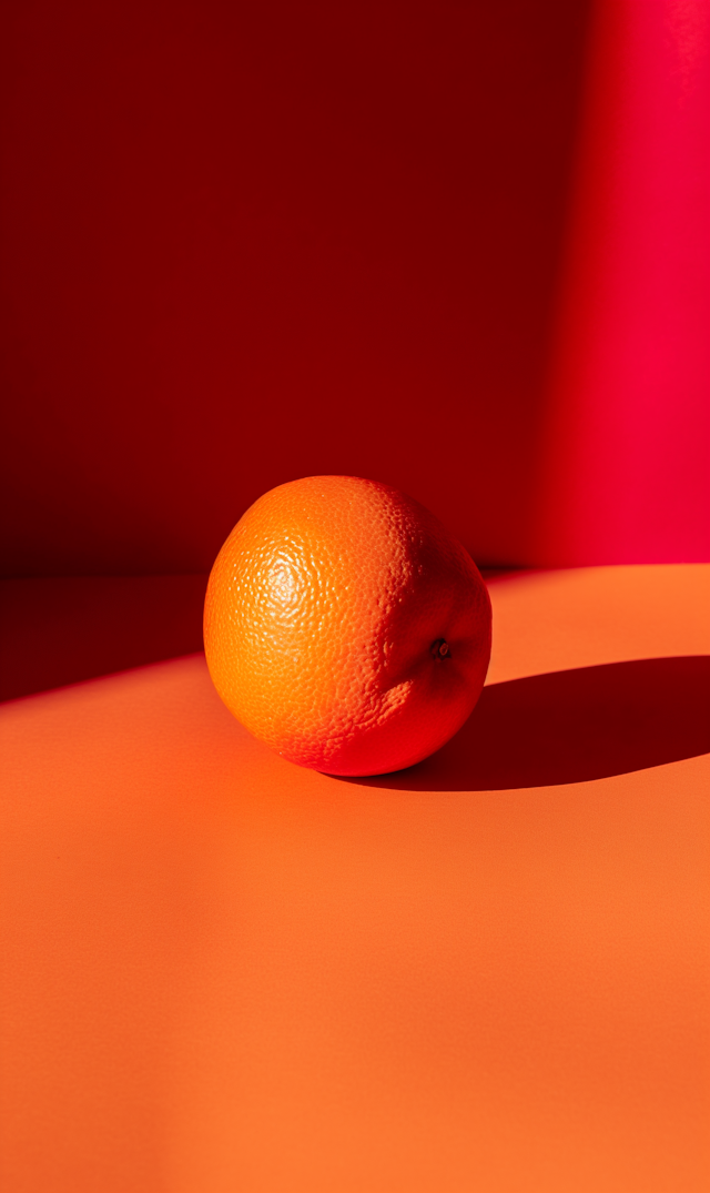 Dynamic Orange on Monochromatic Background