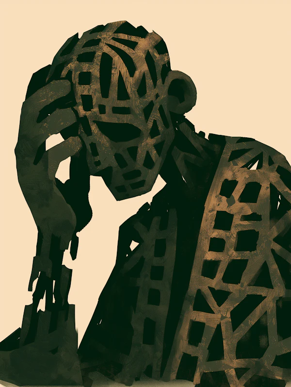 Contemplative Abstract Figure