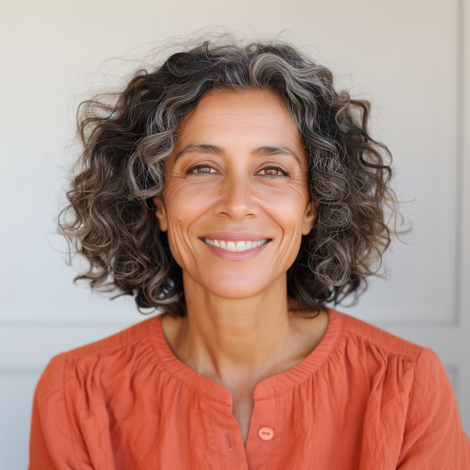 Smiling Middle-Aged Woman Portrait