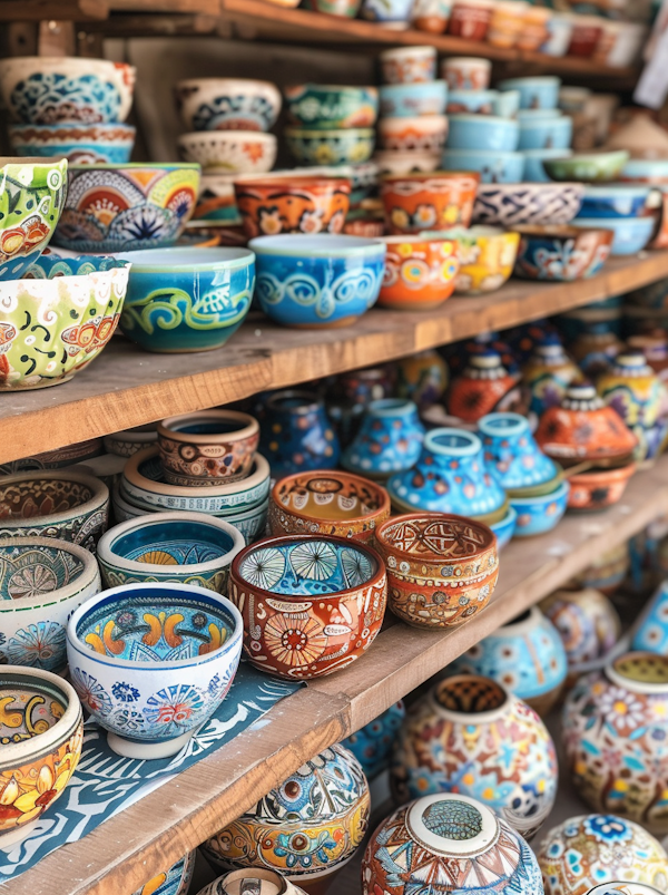 Artisanal Ceramic Bowls Display