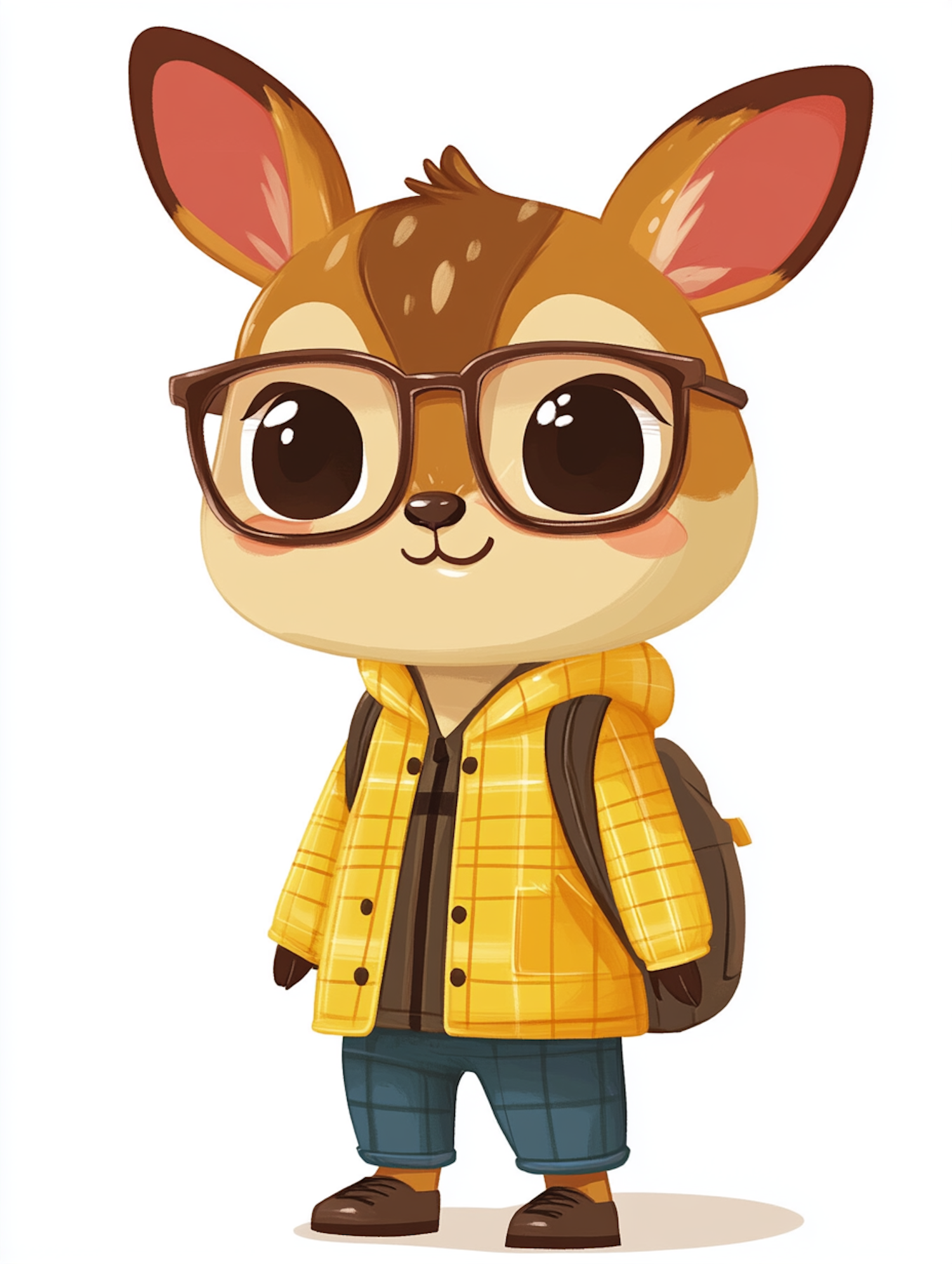 Adorable Cartoon Deer Character