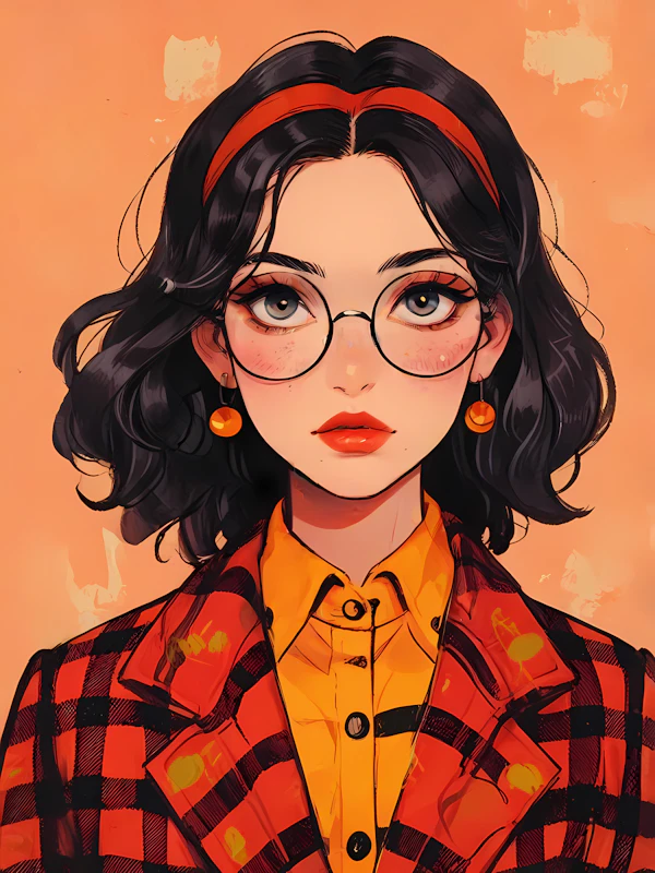 Stylized Portrait of a Young Woman