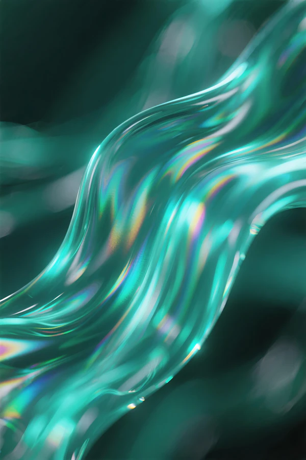 Iridescent Flowing Material