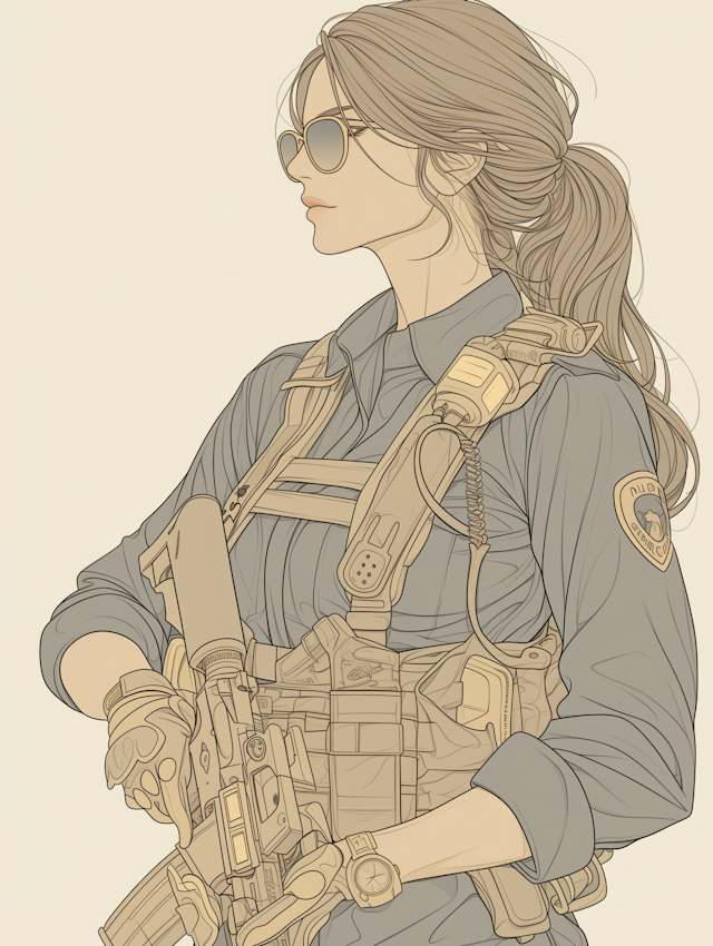 Tactical Woman Illustration