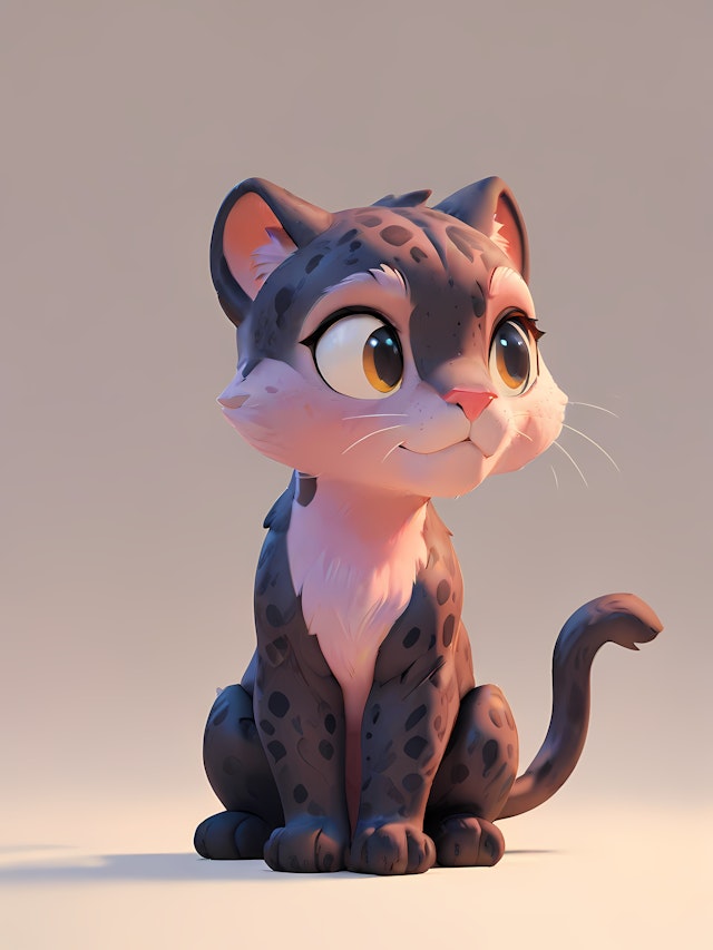 Cartoon Leopard Cub