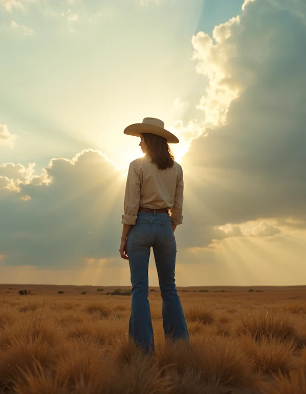 Woman in Golden Field
