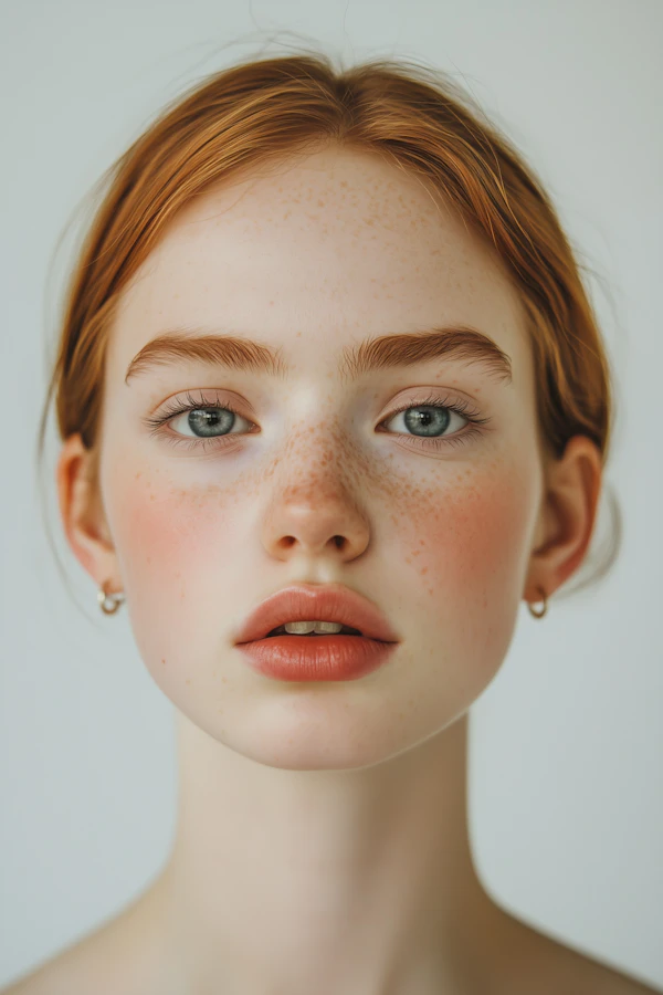 Freckled Woman Portrait