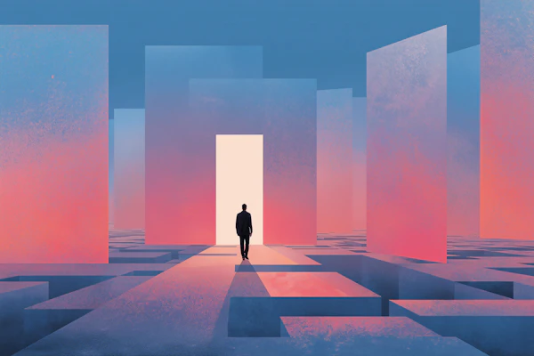 Surreal Journey Scene