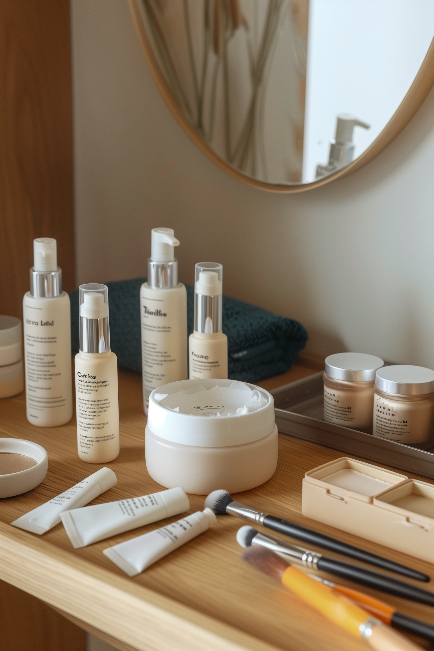 Elegant Skincare Product Display