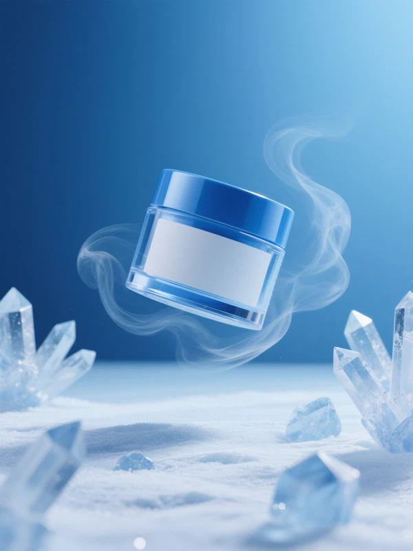 Floating Blue Cosmetic Jar