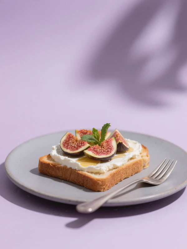 Fig Toast on Plate