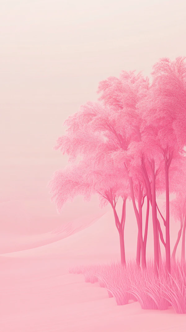 Surreal Pink Landscape