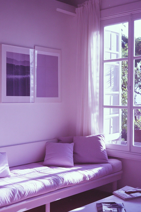 Minimalist Purple Room