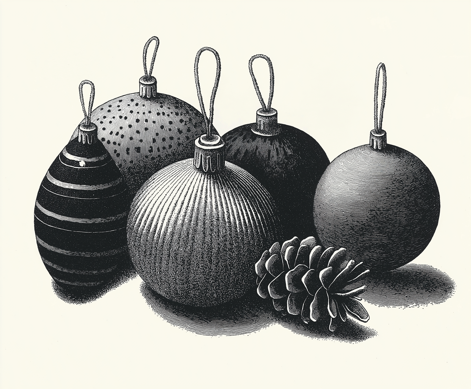 Monochromatic Christmas Ornaments