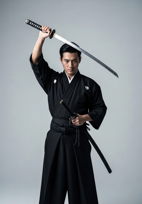 Samurai in Poised Stance