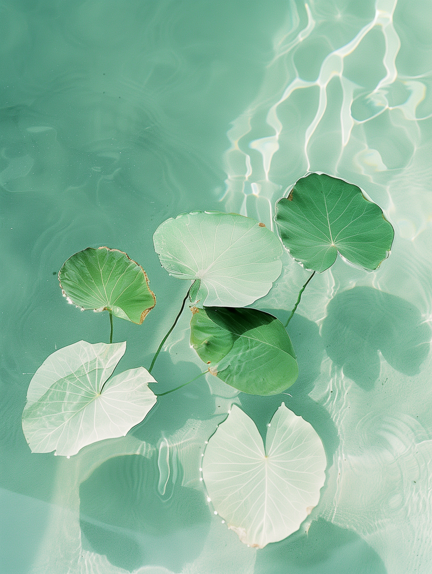 Serene Lily Pads on Water