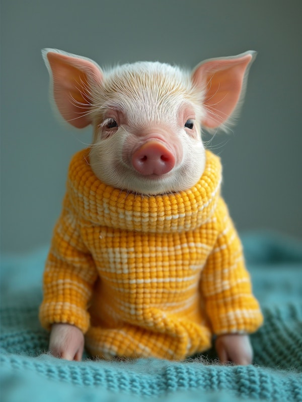 Piglet in Yellow Sweater