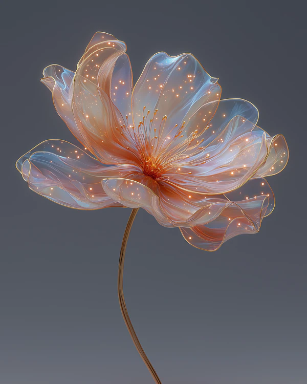 Ethereal Glowing Flower