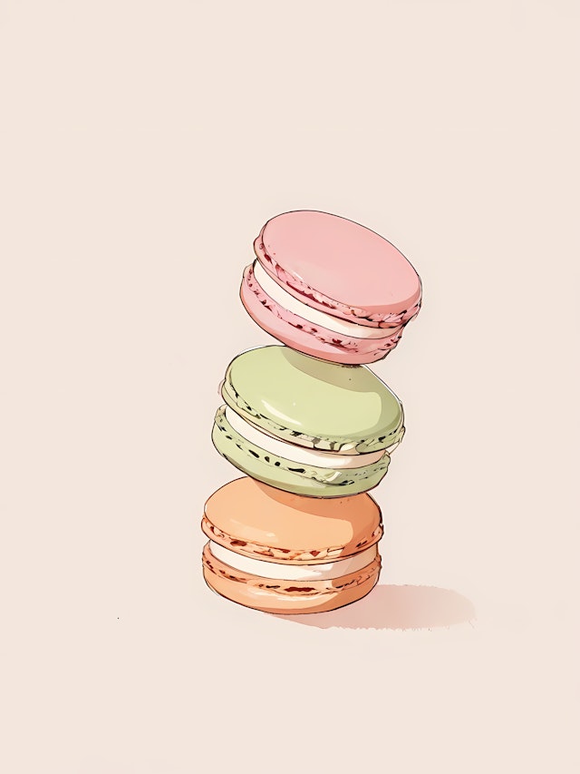 Colorful Macaron Tower