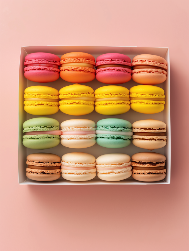 Colorful Macarons Arrangement