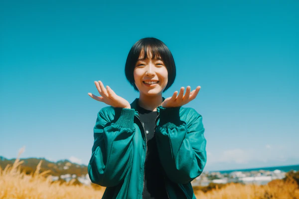 Cheerful Woman Outdoors